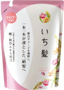 KRACIE(Kanebo) "Ichikami" Шампунь для сухой кожи головы и поврежденных волос, 418 мл (запасной блок) ― Японская косметика в Краснодаре