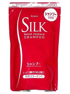  KRACIE(Kanebo) "Silk" увлажняющий шампунь с шелком и природным коллагеном  з/б 350 мл ― Японская косметика в Краснодаре